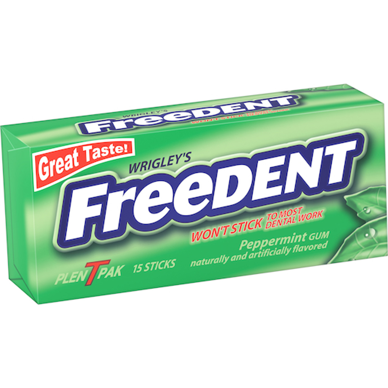 Wrigleys Freedent Peppermint Bubble Gum, 15 Piece, 12 Per Pack, 30 Per Case