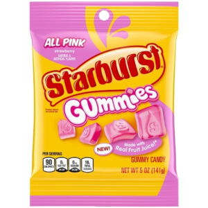 Starburst Gummies All Pink Peg Pack, 5 Ounce, 12 Per Case