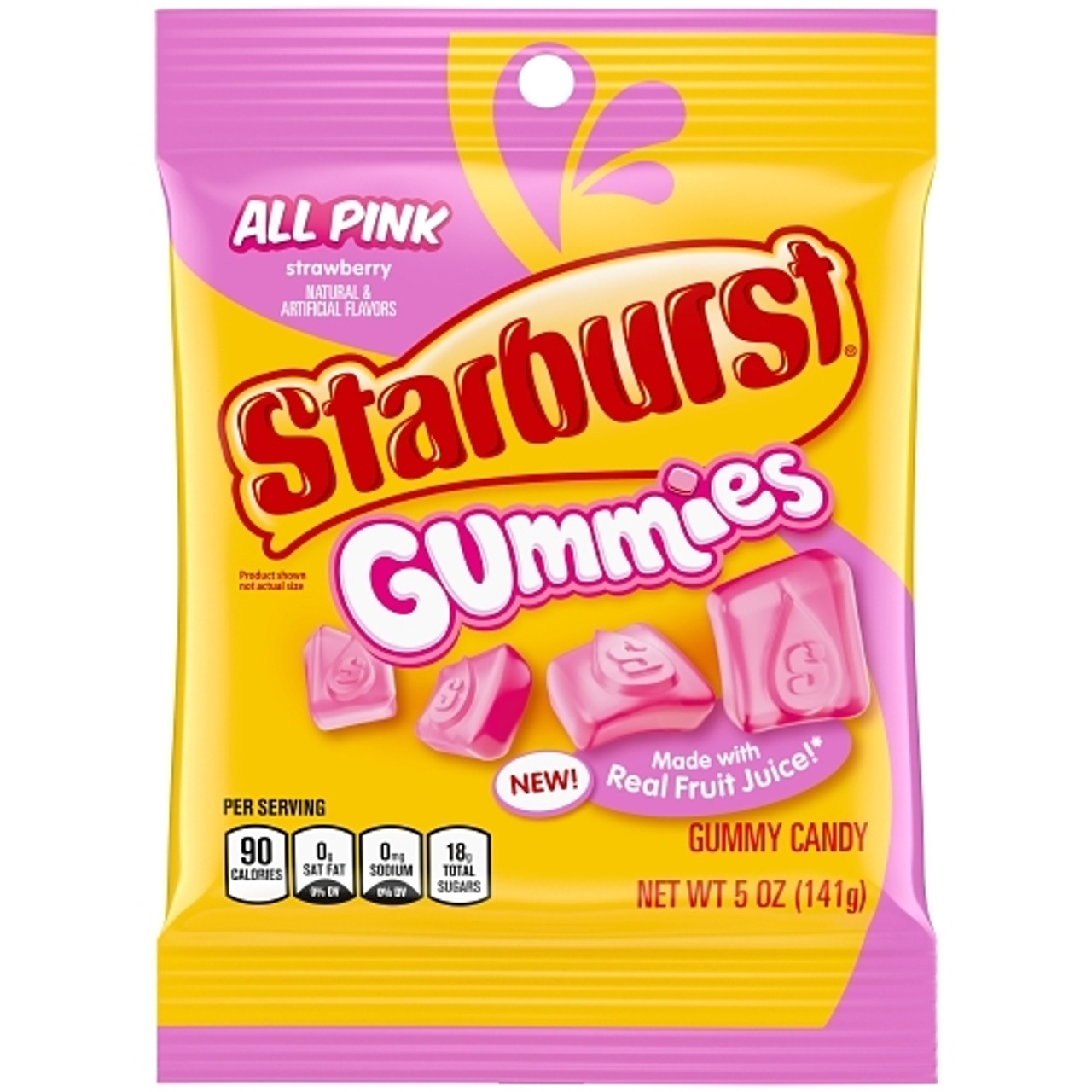Starburst Gummies All Pink Peg Pack, 5 Ounce, 12 Per Case