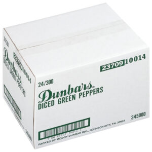 Dunbar Peppers Diced Green, 15 Ounces, 24 Per Case