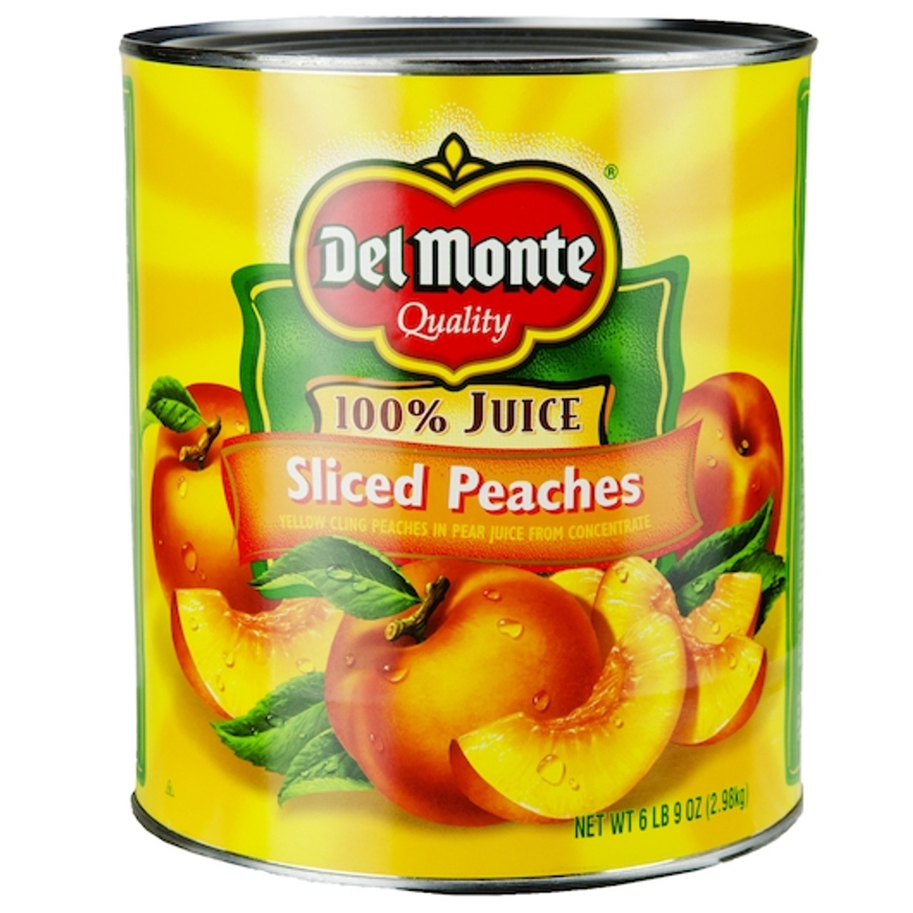 Del Monte Sliced Peaches In Pear Juice, 105 Ounce, 6 Per Case