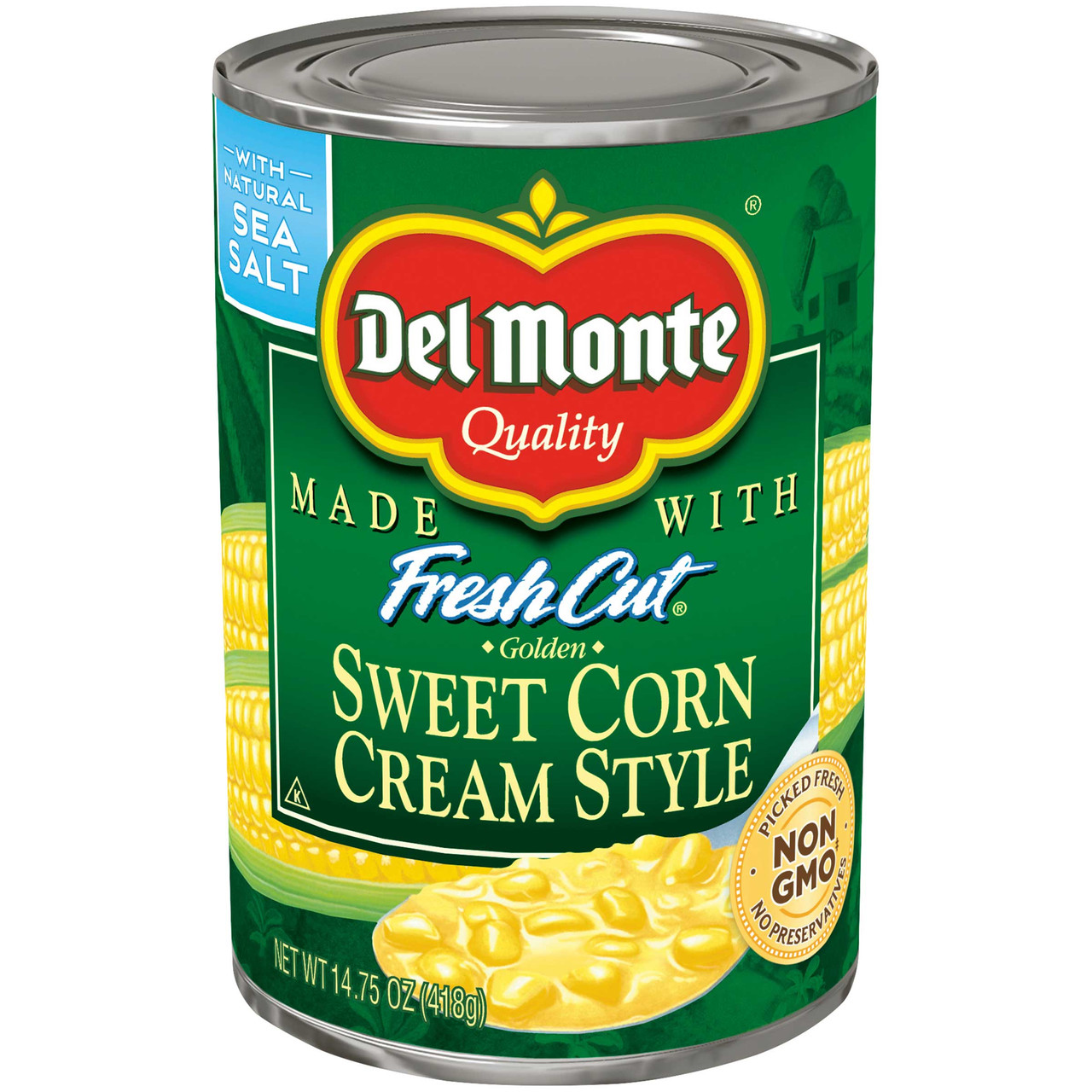 Del Monte Golden Sweet Cream Style Corn, 14.75 Ounces, 24 Per Case