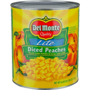 Del Monte Diced Peaches In Extra Light Syrup, 105 Ounce, 6 Per Case