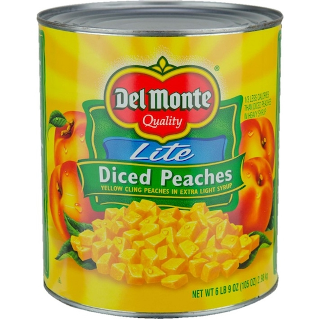 Del Monte Diced Peaches In Extra Light Syrup, 105 Ounce, 6 Per Case