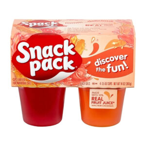 Snack Pack Gelatin Hunts Looney Tunes Orange/Strawberry, 3.5 Ounce, 12 Per Case