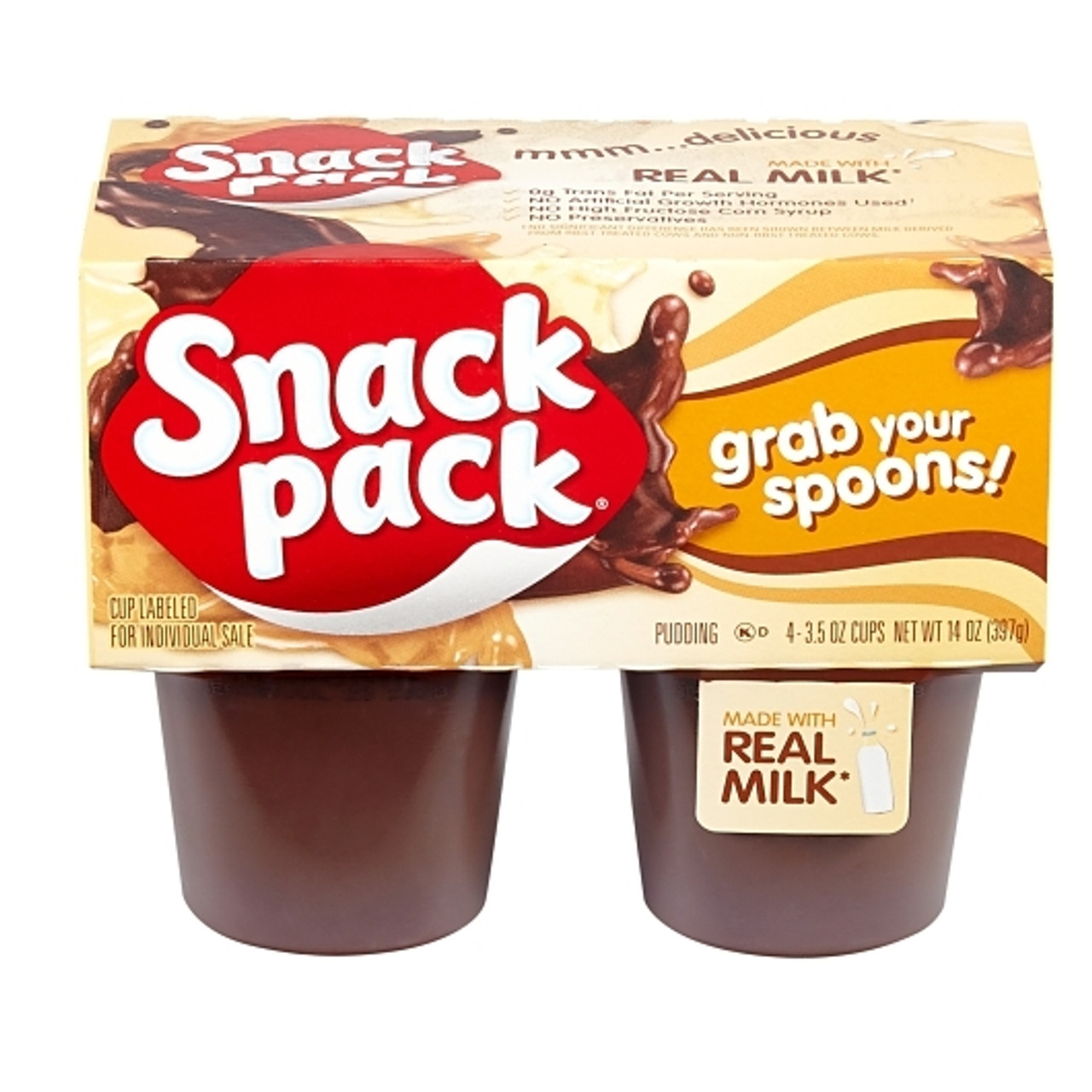 Snack Pack Pudding Fat Free Chocolate, 14 Ounce, 12 Per Case