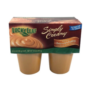 Lucky Leaf Pudding Butterscotch Simply Creamy, 14 Ounces, 12 Per Case