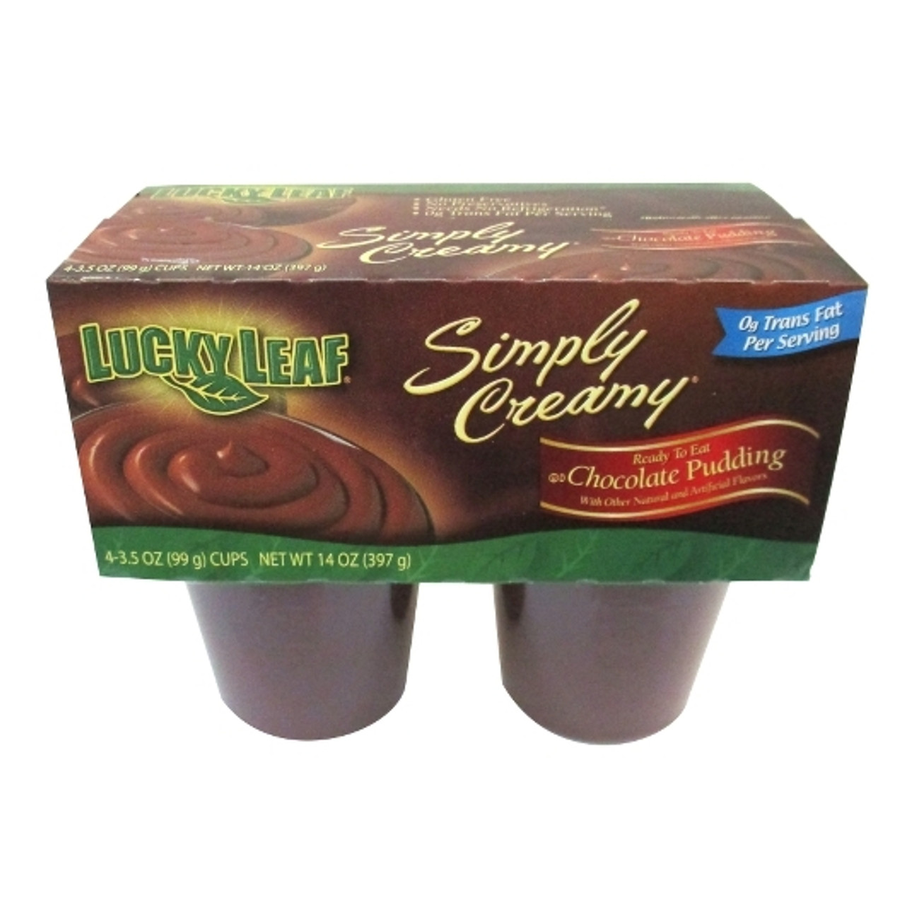 Lucky Leaf Pudding Chocolate Simply Creamy, 14 Ounce, 12 Per Case
