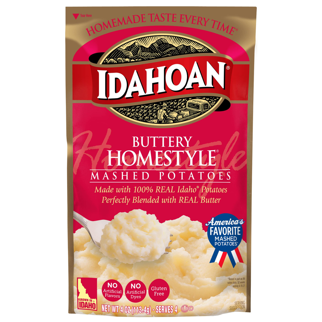 Idahoan Foods Buttery Homestyle® Mashed Potatoes, 4 Ounce, 12 Per Case