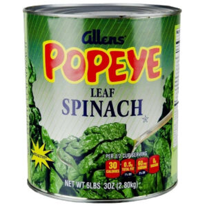 Allens Popeye Leaf Spinach, 99 Ounce, 6 Per Case