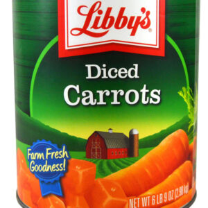 Libby s Low Sodium Diced Carrots, 105 Ounce, 6 Per Case