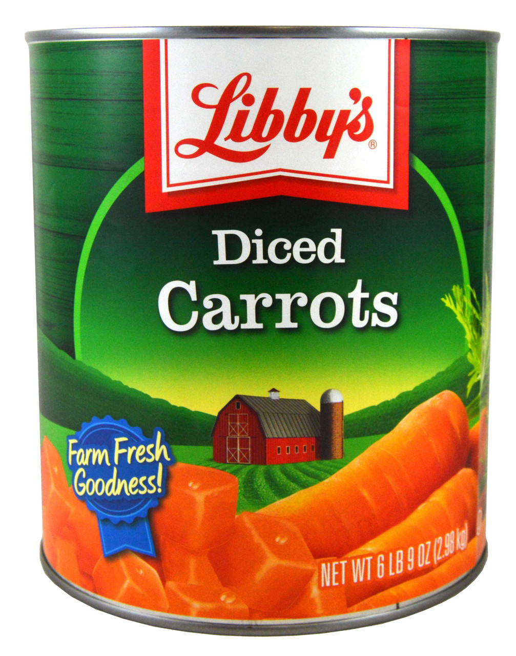 Libby s Low Sodium Diced Carrots, 105 Ounce, 6 Per Case