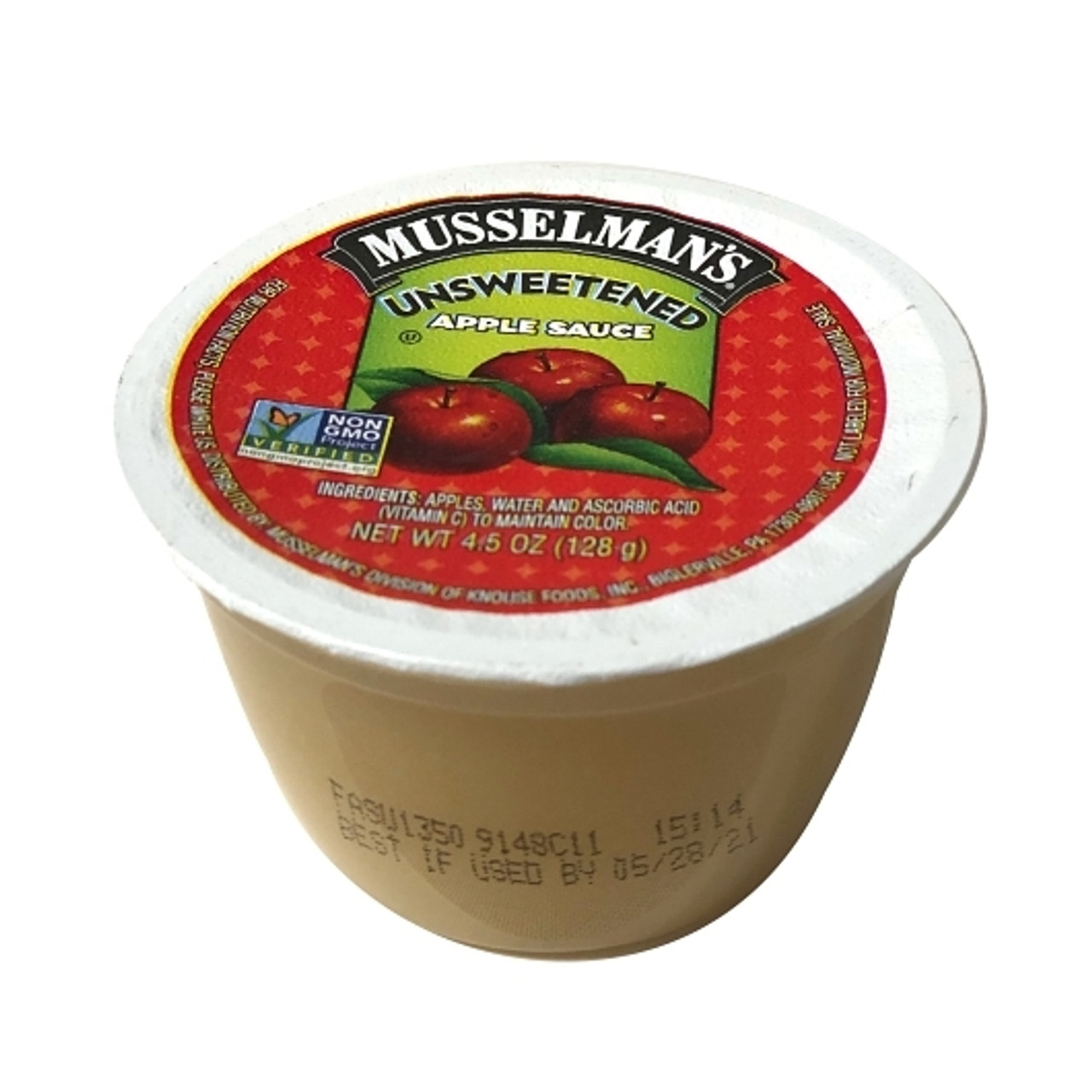 Musselmans Unsweetened Applesauce, 4.5 Ounce, 96 Per Case