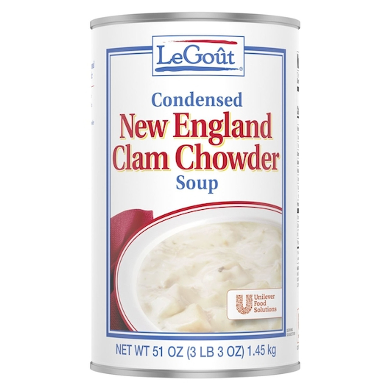 Legout New England Clam Chowder Condensed Soup, 51 Ounces, 12 Per Case
