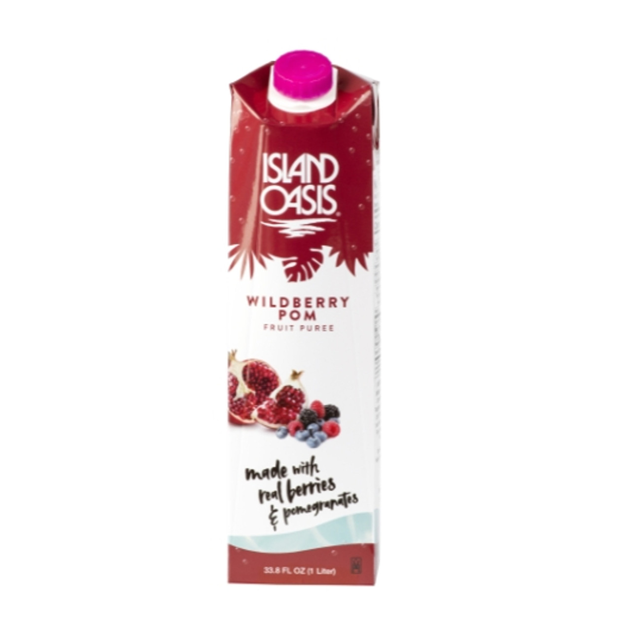 Island Oasis Wildberry Pomegranate Puree Mix, 1 Liter, 12 Per Case