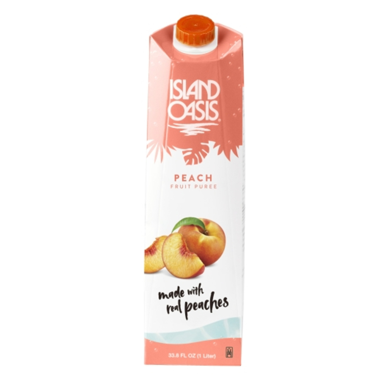 Island Oasis Peach Puree Mix, 1 Liter, 12 Per Case