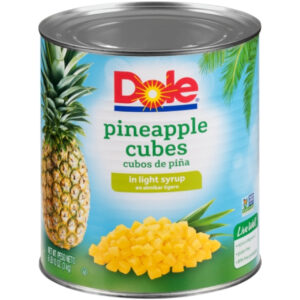 Dole Choice Pineapple Cubes In Light Syrup, 106.08 Ounce, 6 Per Case