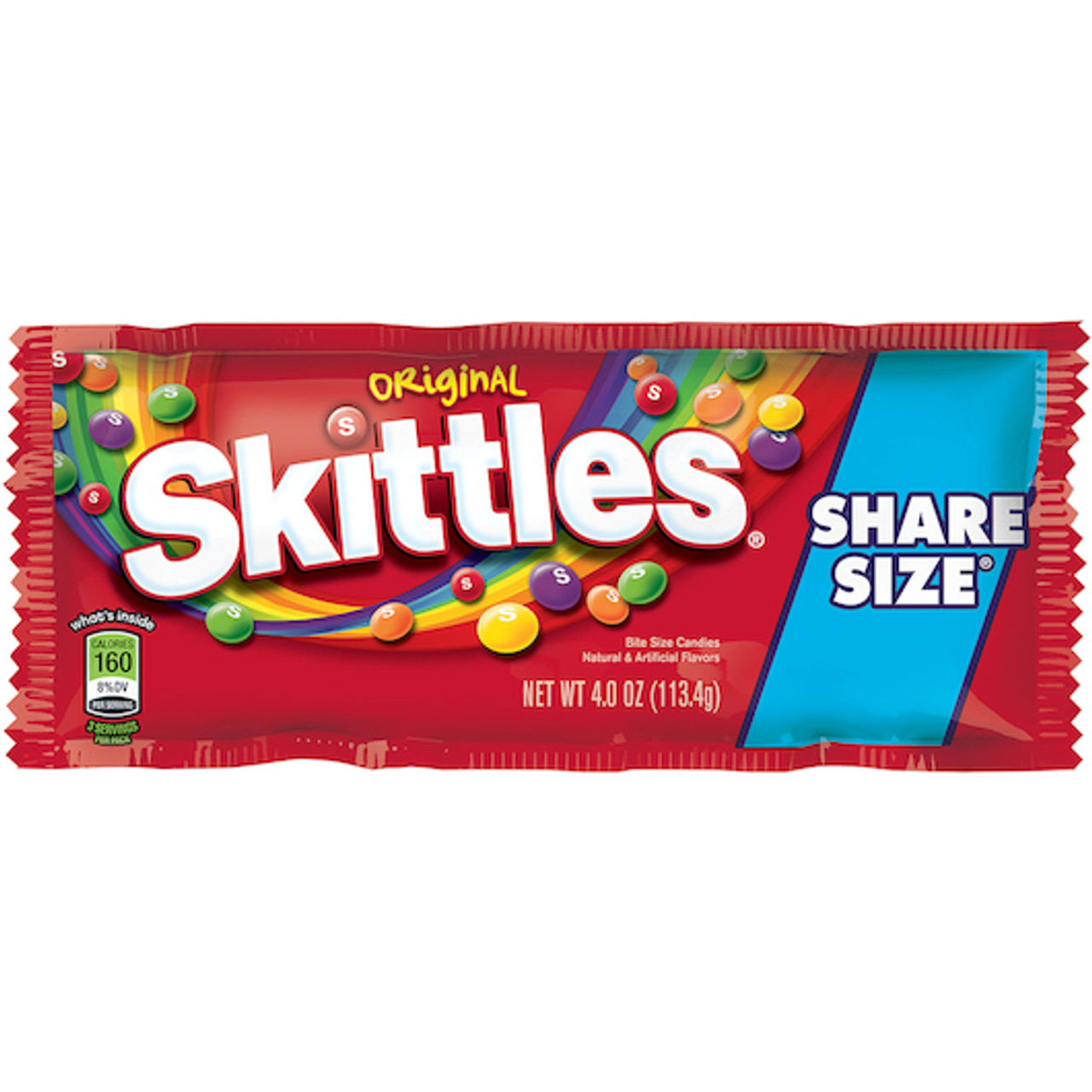 Skittles Tear N Share Original Candy Share Pack, 4 Ounce, 24 Per Box, 6 Per Case