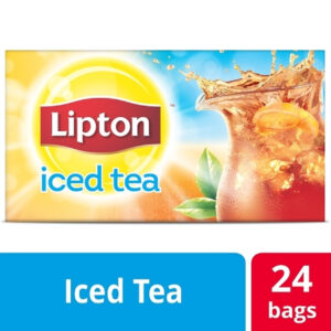 Lipton Black Iced Tea Bags Unsweetened, 3 Gallon, 24 Per Case