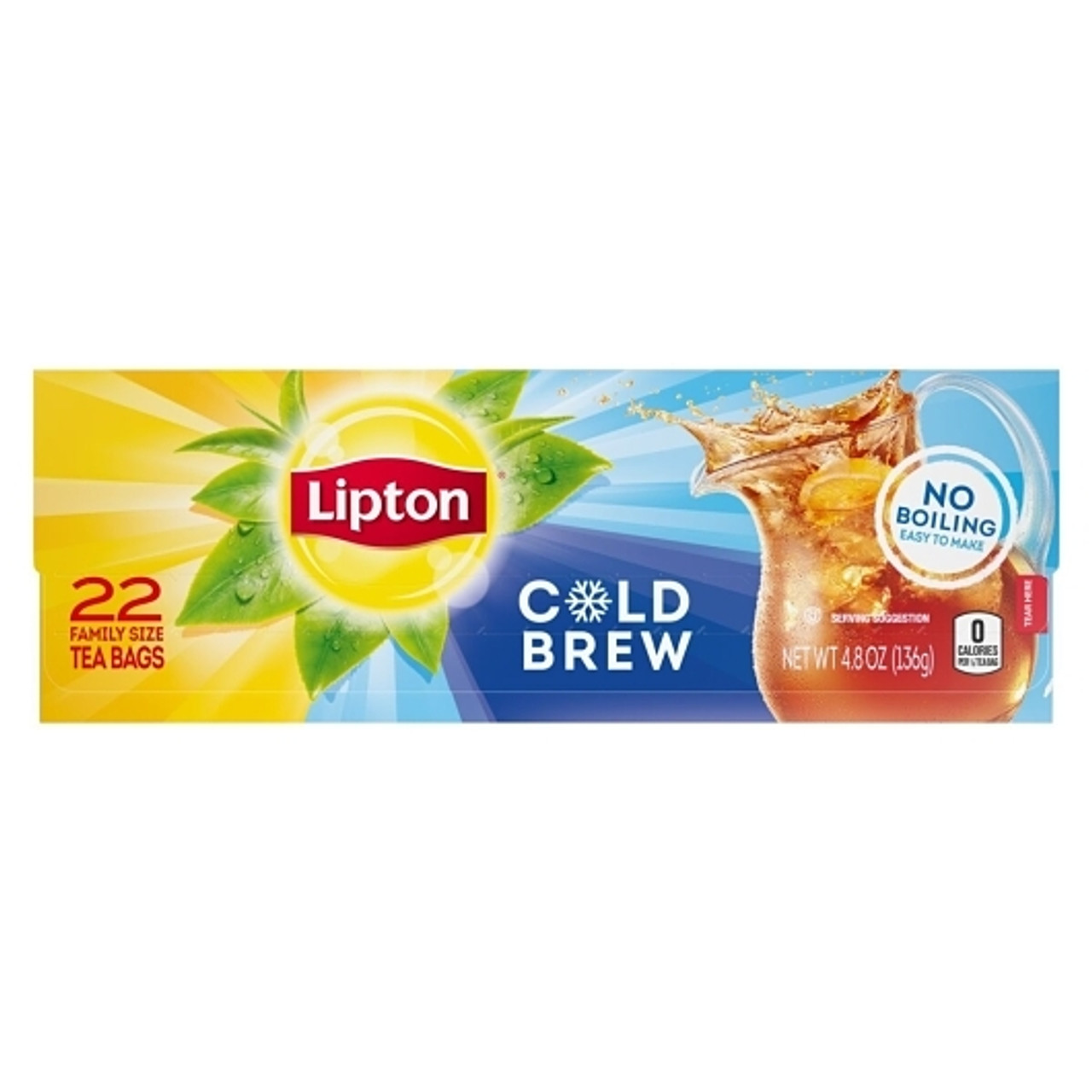 Lipton Tea Cold Brewed .2 Ounce Tea Bag, 22 Piece, 12 Per Case