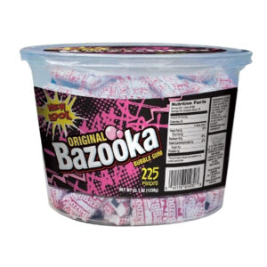 Bazooka Original Bubble Gum 225 Pieces, 47.6 Ounce, 6 Per Case