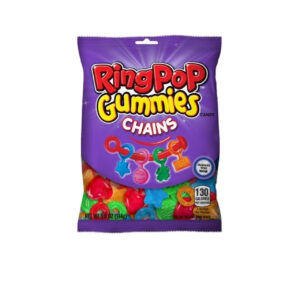 Ring Pop Chains Gummy Candy Peg Bag, 5 Ounce, 12 Per Case