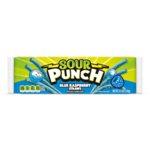 Sour Punch Blue Raspberry Straws, 4.5 Ounces, 24 Per Case