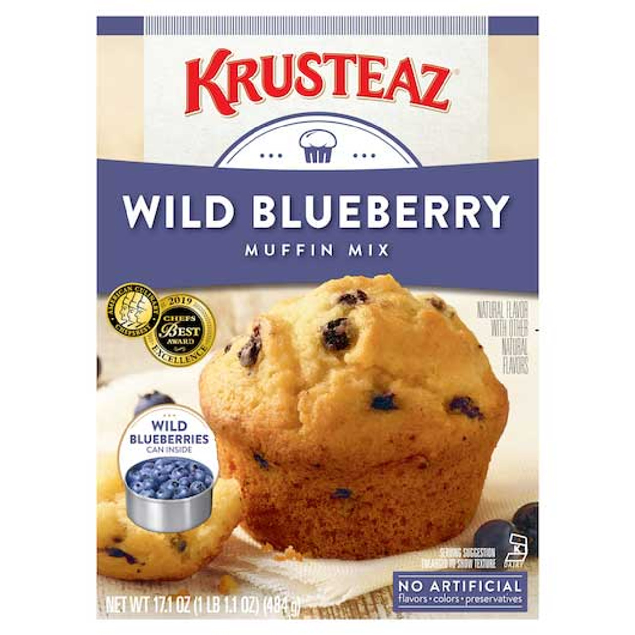 Krusteaz Wild Blueberry Muffin Mix, 17.1 Ounce, 12 Per Case