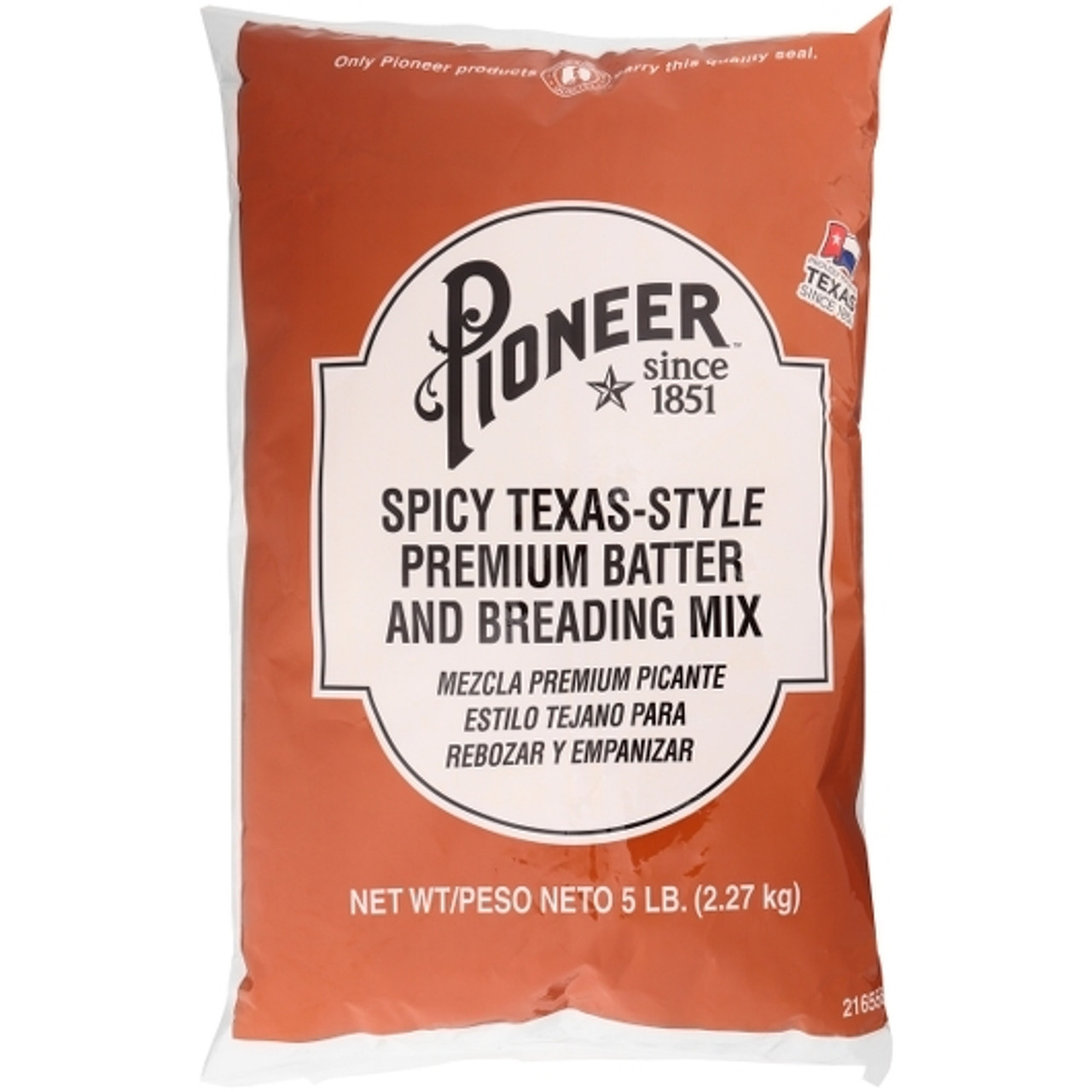 Pioneer Spicy Texas-Style Premium Breading & Batter Mix, 5 Pound, 6 Per Case