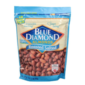 Blue Diamond Almonds Roasted & Salted, 16 Ounce, 6 Per Case