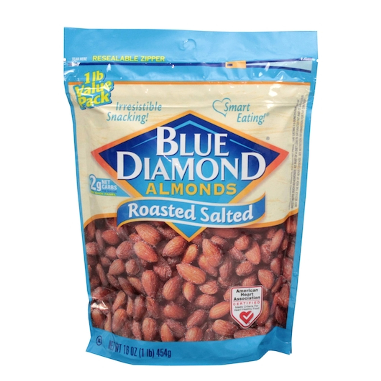 Blue Diamond Almonds Roasted & Salted, 16 Ounce, 6 Per Case