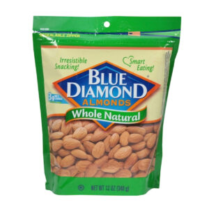 lue Diamond Whole Natural Almonds, 12 Ounce -- 6 per case