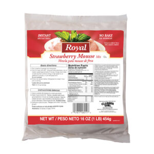 Royal Strawberry Mousse Mix, 16 Ounces, 6 Per Case