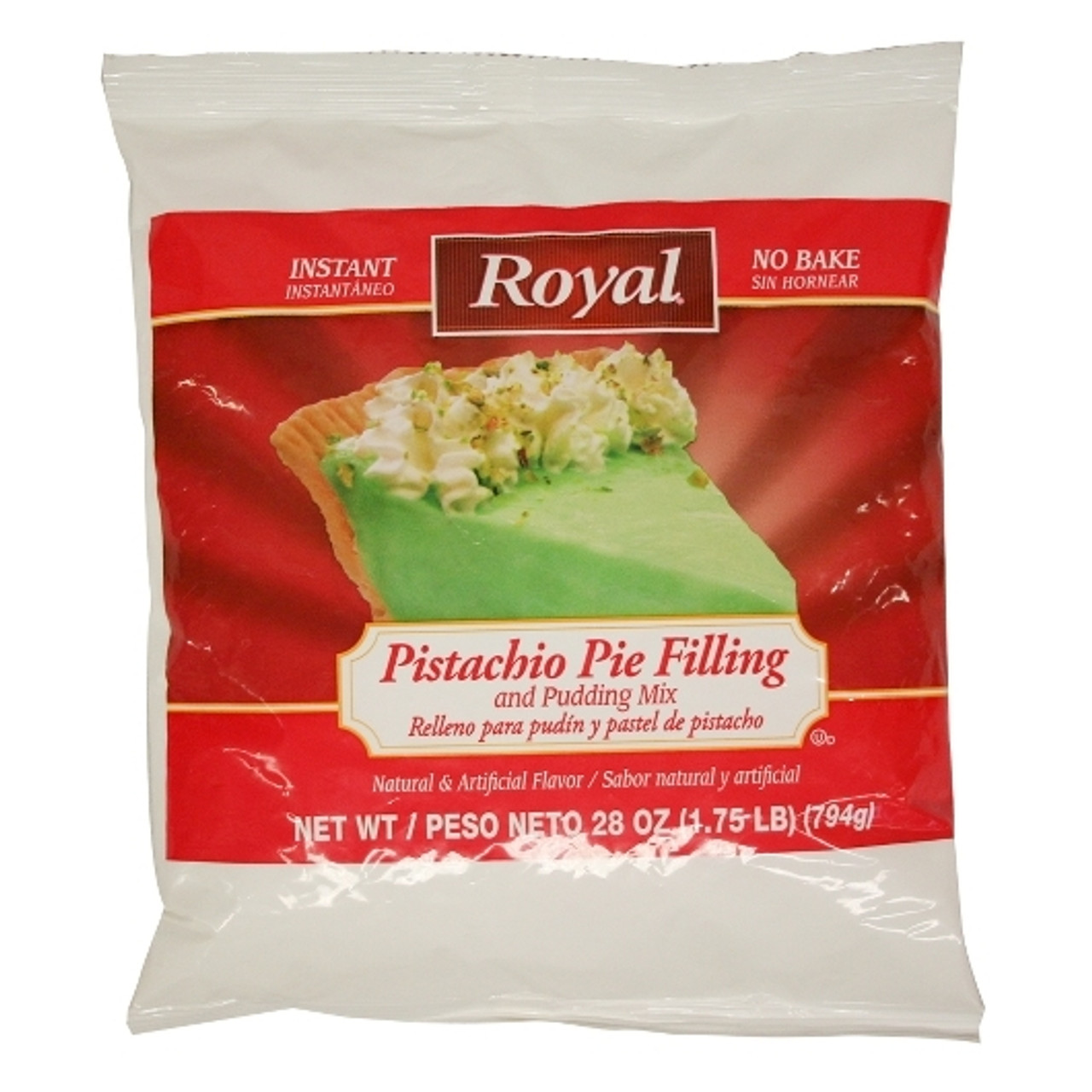 Royal Instant Pistachio Pie Filling and Pudding Mix, 28 Oz., 12 Per Case