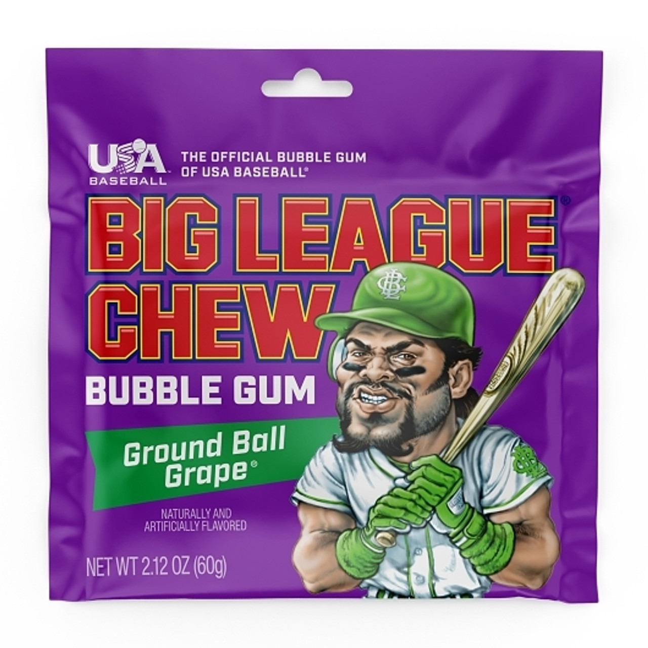 Big League Chew Grape Bubblegum, 2.12 Ounce, 12 Per Pack, 9 Per Case