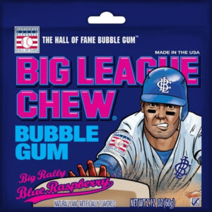 Big League Chew Blue Raspberry, 2.12 Ounce, 12 Per Box, 9 Per Case
