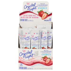 Crystal Light On The Go Wild Strawberry Energy Beverage Mix, 0.13 Ounces, 120 Per Case