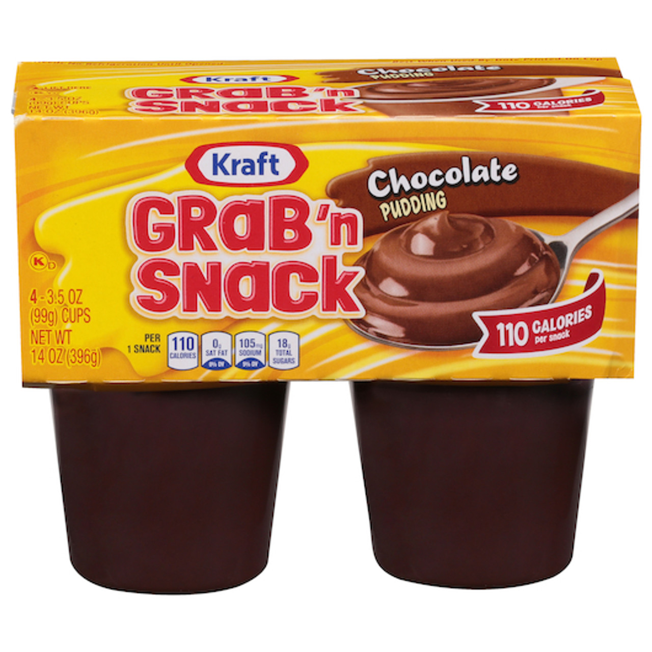 Grab N Snack Cup Chocolate Pudding, 14 Ounce, 12 Per Case