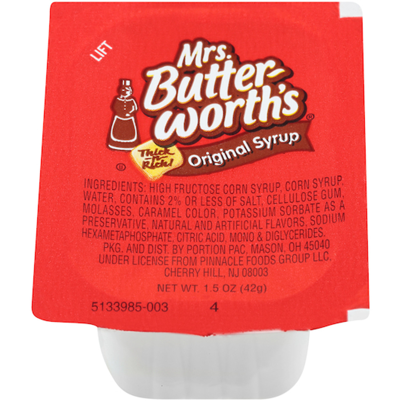 Portion Pac Mrs. Butterworths Original Syrup, 1.5 Ounce, 100 Per Case