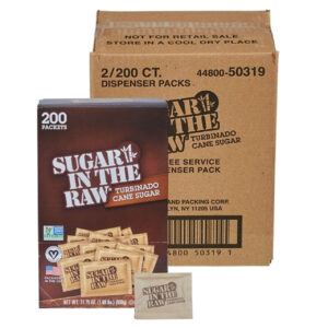 Sugar In The Raw Turbinado Cane Sugar Packets, 200 Count, 2 Per Case