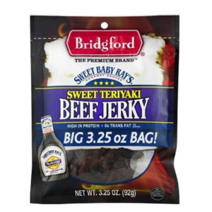 Bridgford Sweet Baby Ray s Teriyaki Beef Jerky, 3.25 Ounce, 12 Per Case
