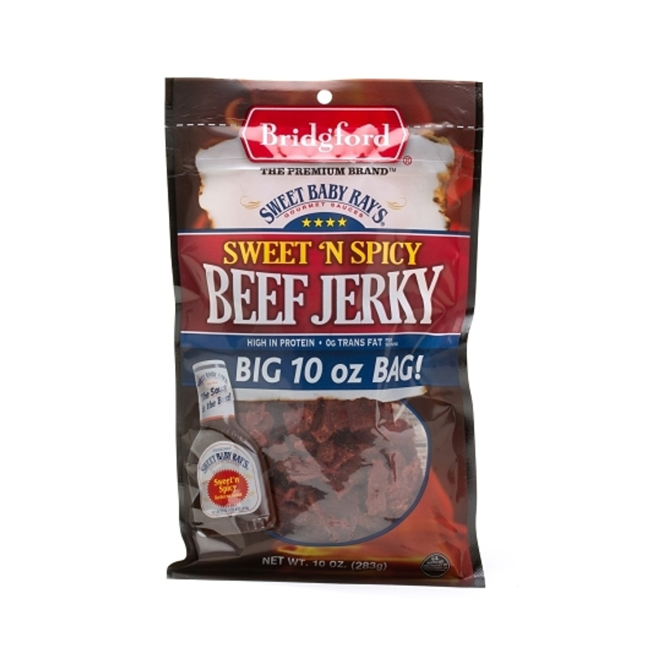 Bridgford Sweet Baby Rays Sweet N Spicy Jerky, 10 Ounce, 12 Per Case