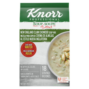 Knorr Professional Soup du Jour New England Clam Chowder Soup Mix, 27 ounce, 4 Per Case