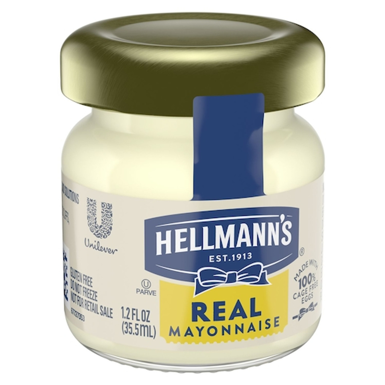 Hellmanns Real Mayonnaise Mini Jars, 1.2 ounce, 72 Per Case