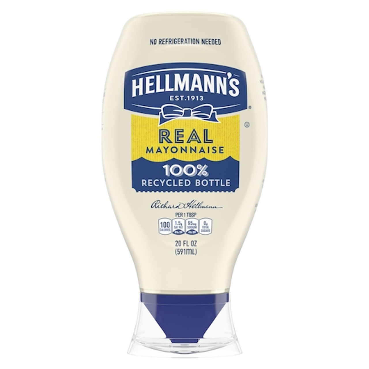 Hellmann s Real Mayonnaise Squeeze Bottle, 20 Fluid Ounce, 12 Per Case