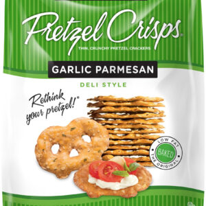Snack Factory Pretzel Crisps Garlic Parmesan, 3 Ounces, 8 Per Case