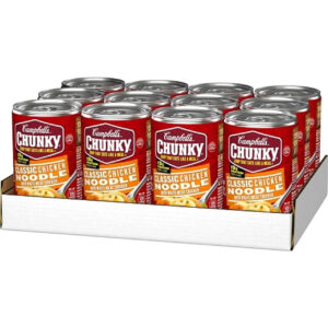 Campbell s Chunky Classic Chicken Noodle Soup, 18.6 Ounce, 12 Per Case