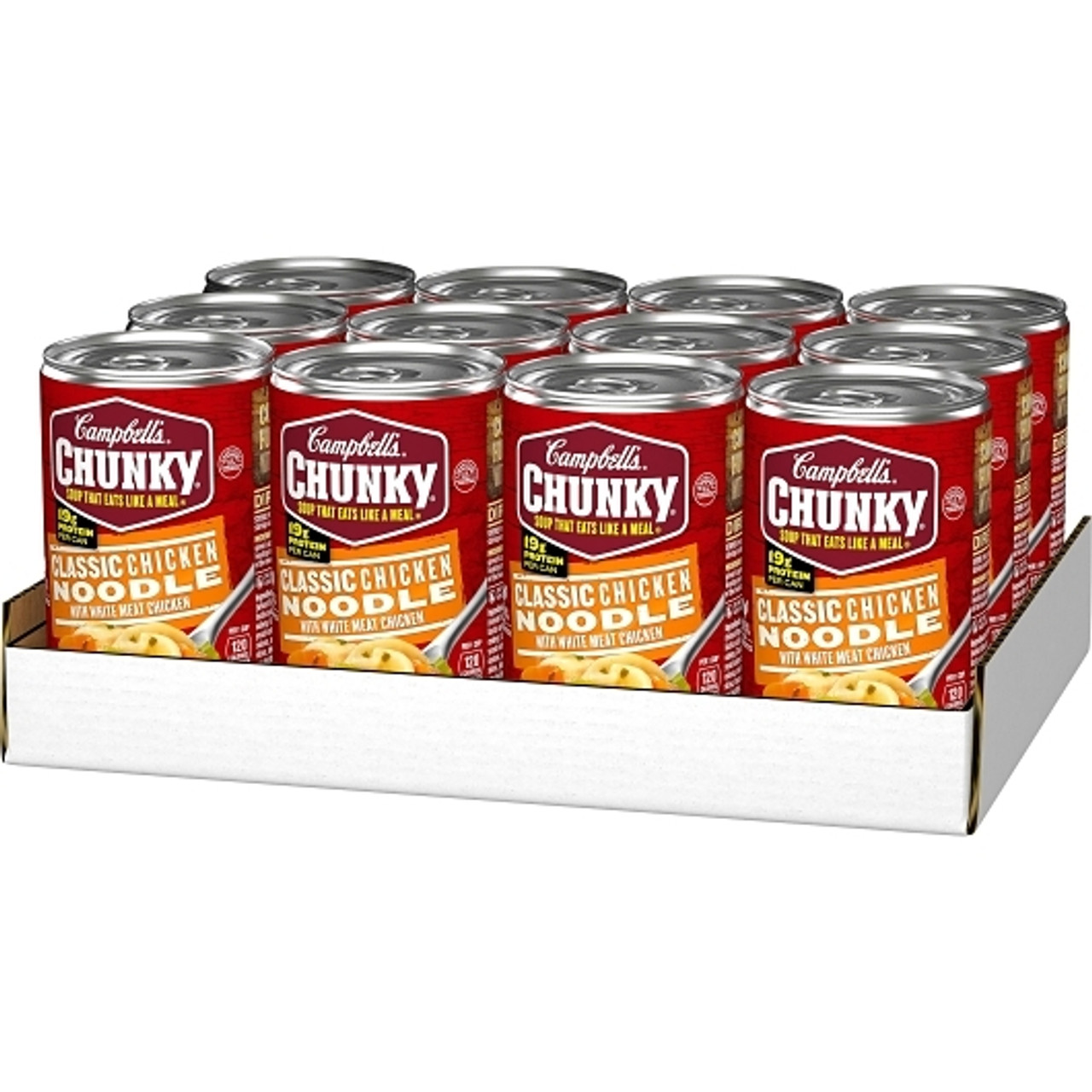 Campbell s Chunky Classic Chicken Noodle Soup, 18.6 Ounce, 12 Per Case