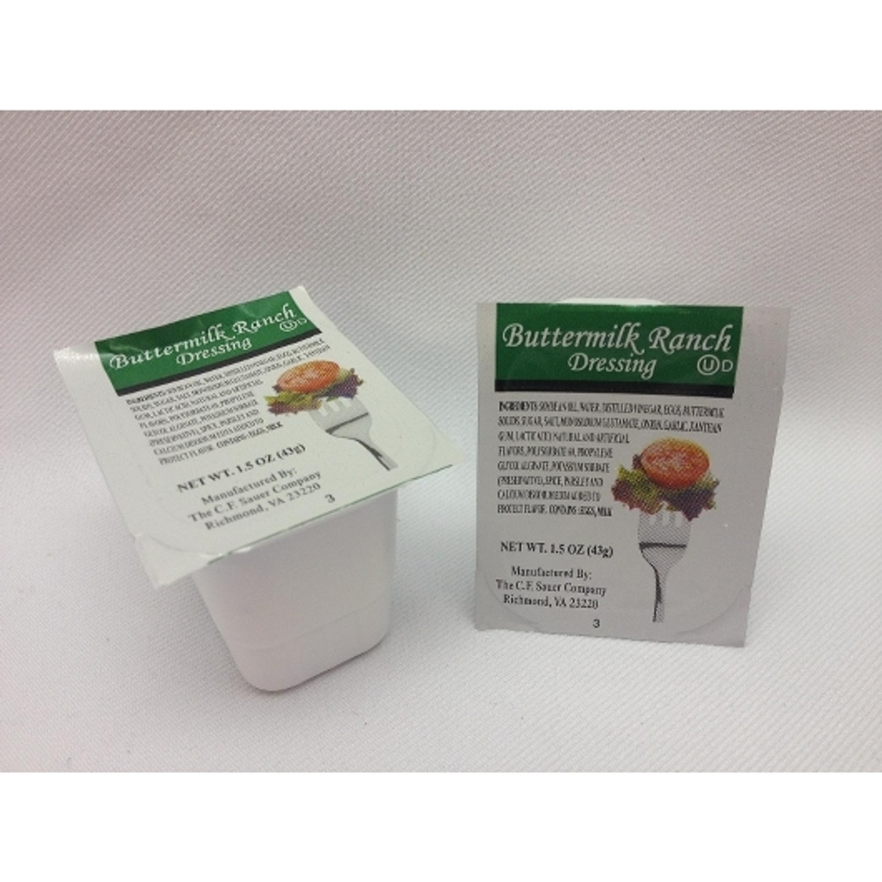 Sauer Buttermilk Ranch Dressing Single Serve, 1.5 Ounce, 100 Per Case