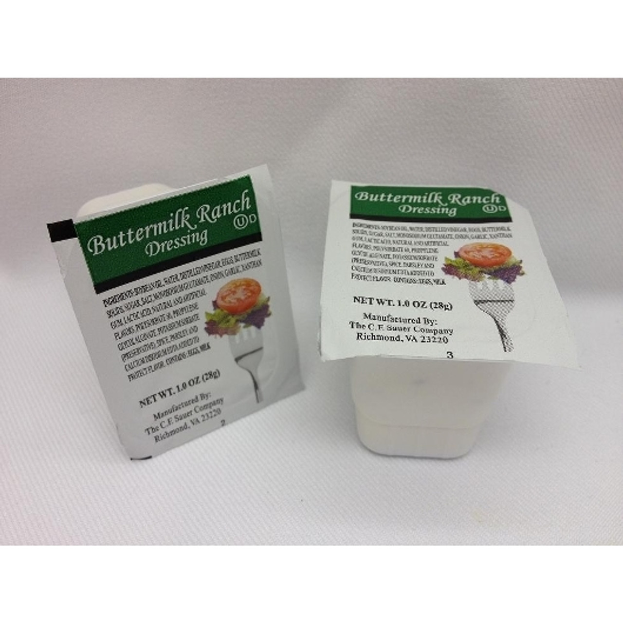 Sauer Buttermilk Ranch Dressing Single Serve, 1 Ounce, 100 Per Case